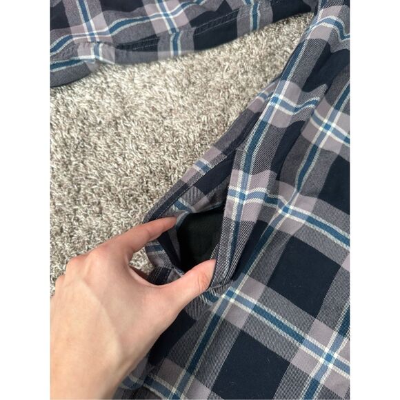 L.L. Bean Men’s L Fleece-Lined Flannel Shirt Traditional Fit Plaid Shacket Black - Picture 13 of 13